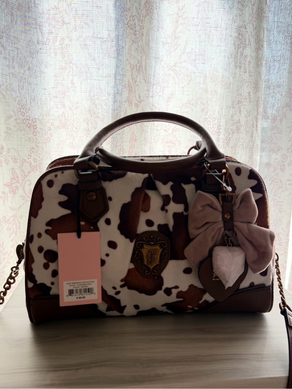 NWT Juicy Couture Romance Cow Satchel